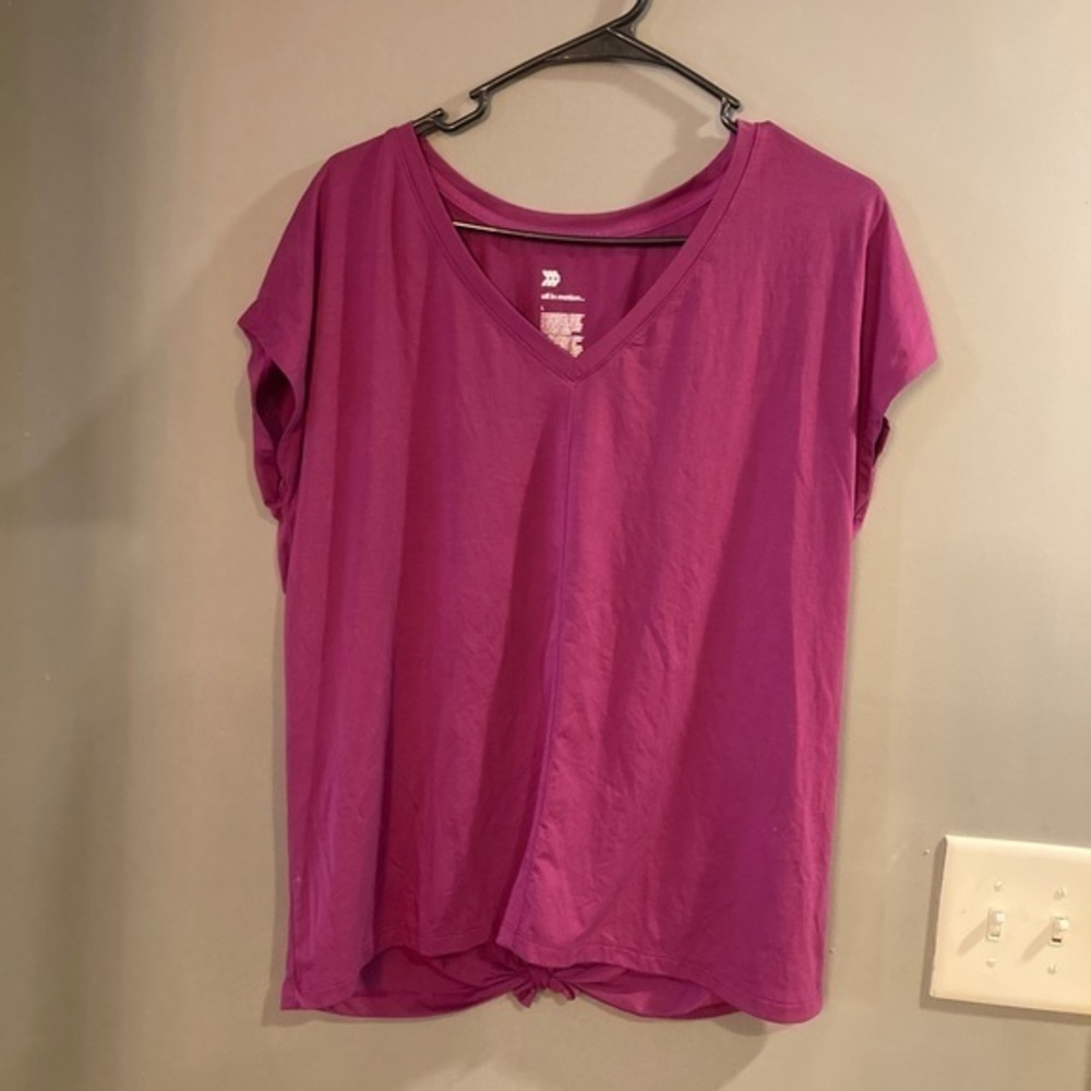 Pink Tie-Back Workout Shirt